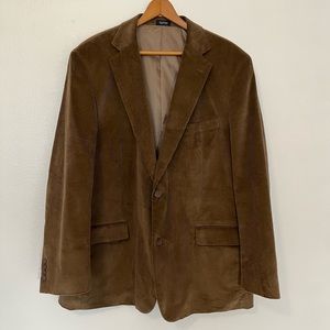 Saddlebred Mens Suit Jacket Blazer Coat Size 48 Regular Brown Corduroy